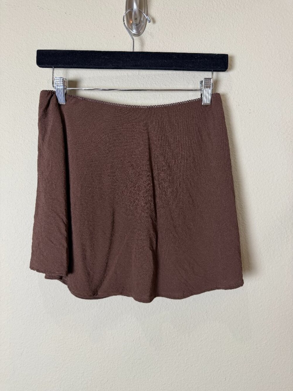 American Eagle Viscose Chocolate Brown Mini Skirt Size Small